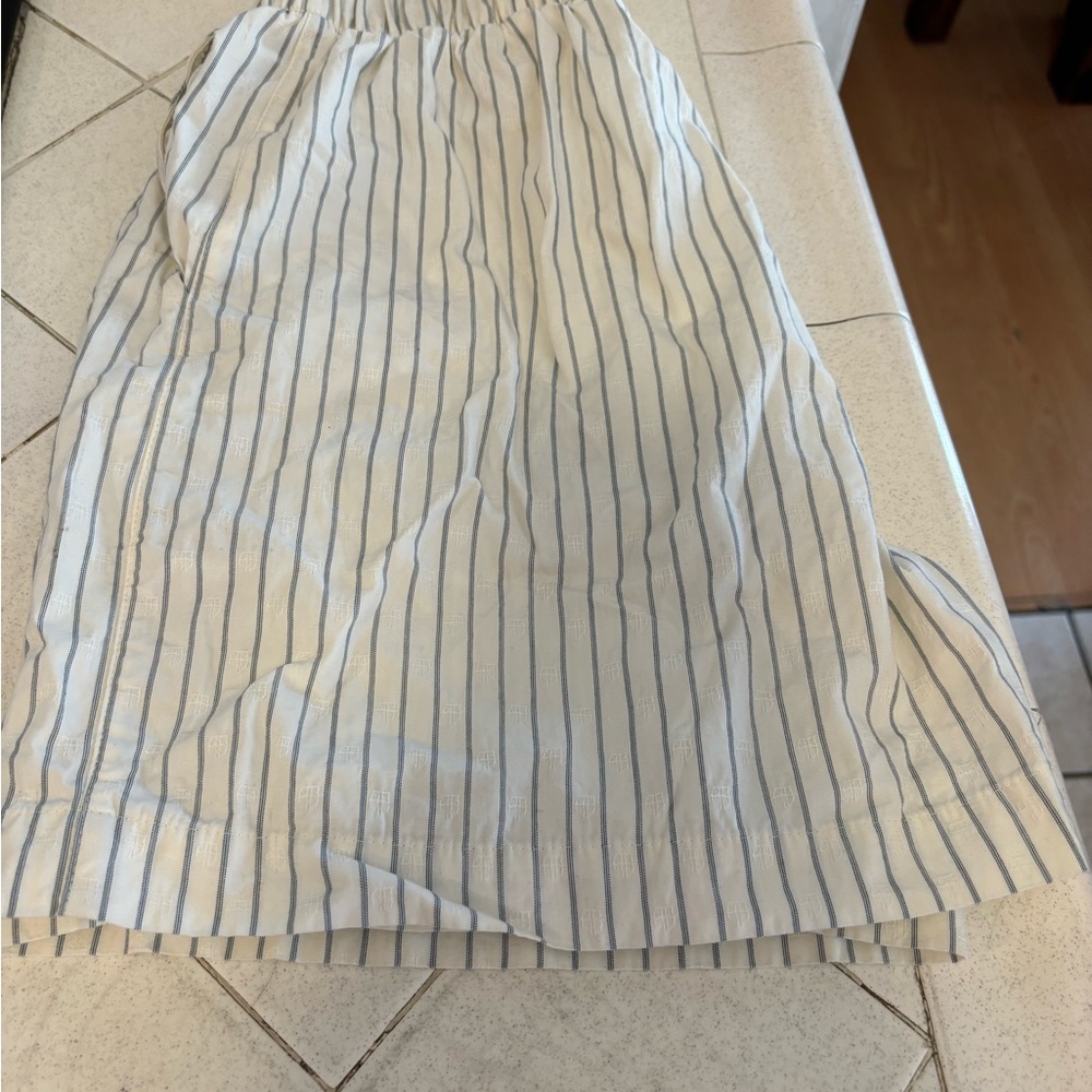 Anine Bing White A-Line Midi Cargo Shorts